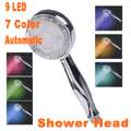 Square 7 Colors LED Shower Head Bathroom Romantic  