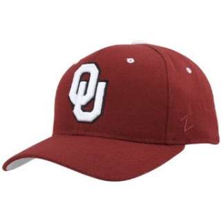  NCAA Zephyr Oklahoma Sooners Crimson Fitted Hat: Clothing