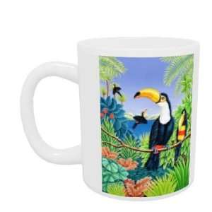 Toucans, 1993 (acrylic on panel) by Liz Wright   Mug   Standard Size