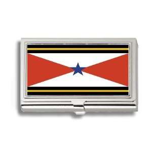   People Japan Flag Business Card Holder Metal Case: Office Products