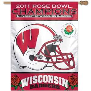  Wincraft Wisconsin Badgers Rose Bowl Champion 27X37 