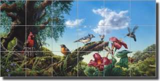 Eagle Birds Landscape Art Ceramic Tile Mural Backsplash  
