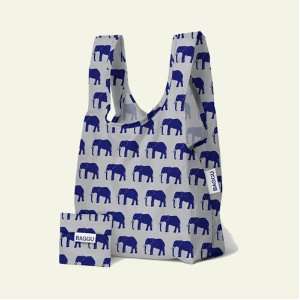  Baggu Small Reusable Shopping Bag, Blue Elephant