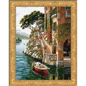  Lake Como Belgian Tapestry Wall Hanging: Home & Kitchen