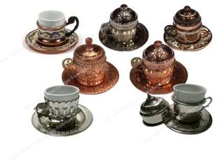 Espresso & Turkish Coffee Set Handmade Copper Cup Pot  