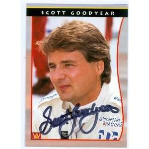 Scott Goodyear Autographed Trading Card (Auto Racing):  