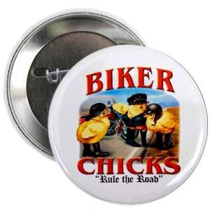   25 Button Biker Chicks Women Girls Rule the Road: Everything Else