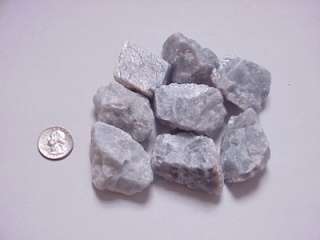 Premium BLUE CALCITE Rock Rough Mix for Rock Tumbler  