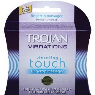 Trojan Vibrations Vibrating Touch Fingertip Massager and 1 Premium 