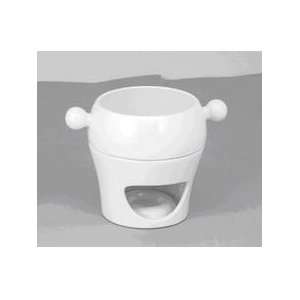   Harold Import NT348 Ceramic White Fondue Pot 5x6