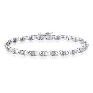    Sterling Silver 1/4 ct. Diamond Tennis Bracelet Katarina Jewelry