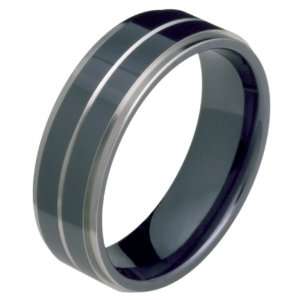   Black Titanium Wedding Band for Him and/or Her Alain Raphael Jewelry