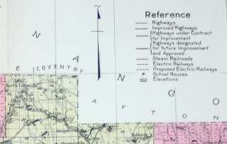 1912 Map Broome County, NY Binghamton, Endicott, etc  
