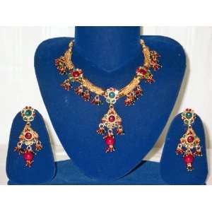   Fashion Jewelry Fine Designer Bollywood Trendy Necklace Set: Jewelry