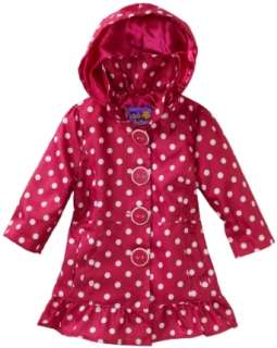  Pink Platinum Baby girls Infant Polka Dot Trench Jacket Clothing