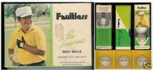 Box 12 Golf Balls Faultless LEE TREVINO Signature 1960s  