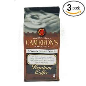 Camerons Chocolate Caramel Brownie Whole Bean Coffee, 12 Ounce Bags 