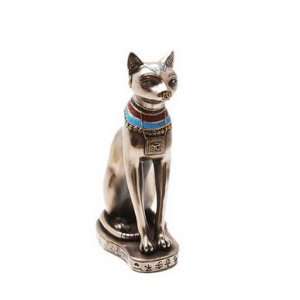  Egyptian Bastet Bronze Like Statue, 9.13 inches H
