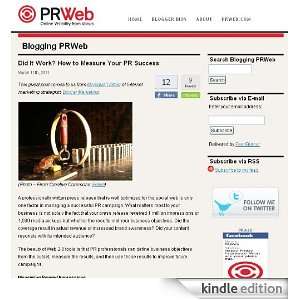  Blogging PRWeb: Kindle Store: Vocus/PRWeb