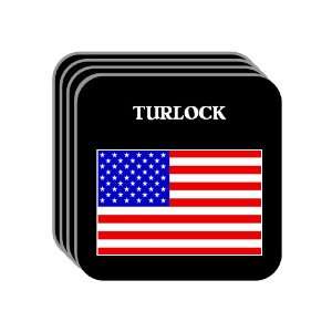  US Flag   Turlock, California (CA) Set of 4 Mini Mousepad 