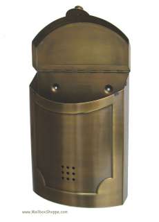 Modern Mailbox   Brass Bronze Copper or Nickel Mail box  
