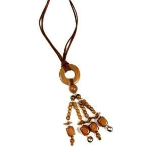   Adjustable Exotic Wood Necklace   Baula Collection Style 15CX Jewelry