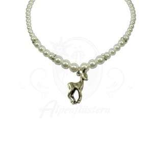   Pendant (white)   Traditional Bavarian Oktoberfest Necklace for Dirndl