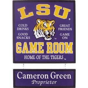    Personalized Wood Sign   LSU Game Room   NCAA