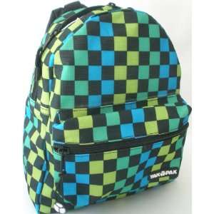   Yak Pak Mini Backpack   Turquoise and Green Checkerboard Toys & Games