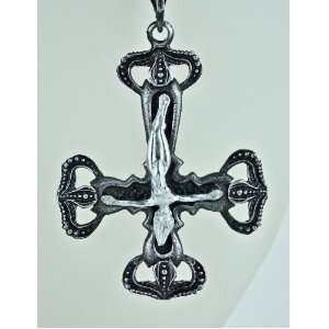   Crucifix Necklace Unholy Evil Satan Defile Angry Girl 