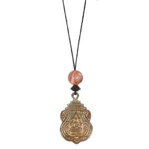  Buddhist Necklace & Agate Mala Bead Amulet Jewelry