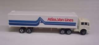 Semi Truck Cab n Trailer ATLAS VAN LINES Majorette 1:100 Diecast Toy 