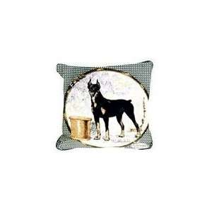  Doberman Pinscher Dog Animal Decorative Throw Pillow 17 x 