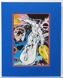Vintage 1978 SILVER SURFER Pin up Poster Marvel MATTED  