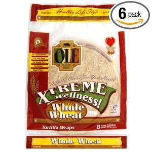 Ole Mexican Tortilla Wrap, Whole Wheat 8ct, 1 Ounce (Pack of 6)