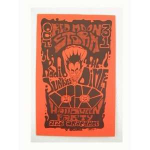  Red Moon Storm Radio Junkies Handbill Poster Everything 