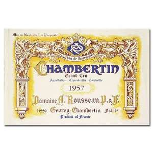  French Wine Label Kitchen Towel   Chambertin Grand Cru 