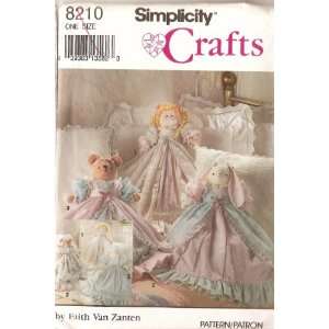  Simplicity 8210 Topsy Turvy Doll Bear Bunny Craft Pattern 