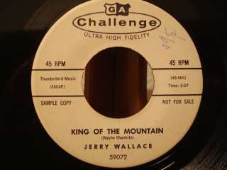 45 Jerry Wallace King of the Mountain 1960 PROMO teen  