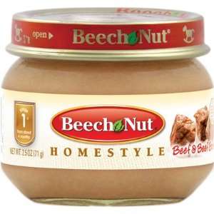   Nut Homestyle Stage 1 Beef and Beef Broth Baby Food 2.5 Oz 6 Packs