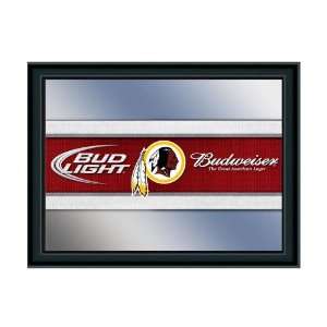   Redskins Budweiser & Bud Light NFL Beer Mirror 