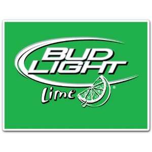  Bud Light Lime Beer Label Car Bumper Sticker Decal 5x3.5 