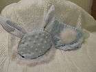 Blue Bunny Set, Bunny Ears Hat, Cloth Diaper Cover