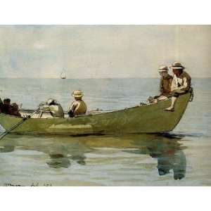  Oil Painting Seven Boys in a Dory Winslow Homer Hand 