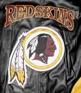 Washington Redskins Leather Jacket Large NFL  