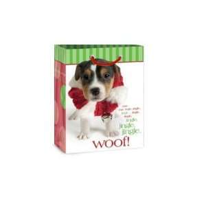 com Dog Theme Christmas Holiday Gift Present Bag Puppy in Jingle Bell 