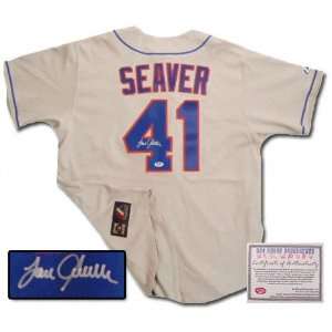 Tom Seaver New York Mets Autographed Majestic Away Jersey:  