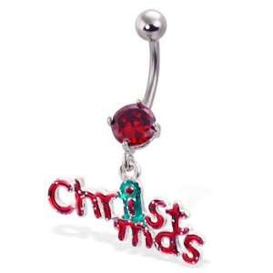  Christmas belly button ring: Jewelry