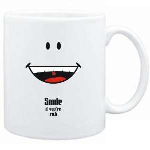    Mug White  Smile if youre rich  Adjetives