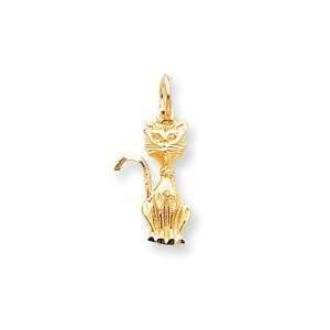 Tom Cat Charm in 10k Yellow Gold